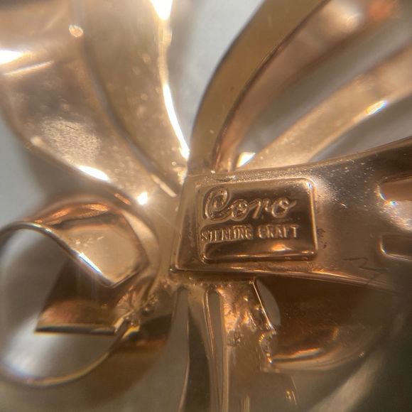 Vintage 1940’s Coro Craft Sterling Brooch - Picture 3 of 9